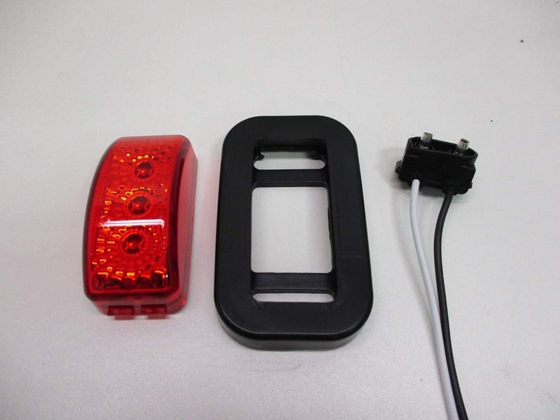 CTW Red 3 LED 2.5" Truck Trailer RV Clearance Side Marker Light/Grommet Mount - Image 1